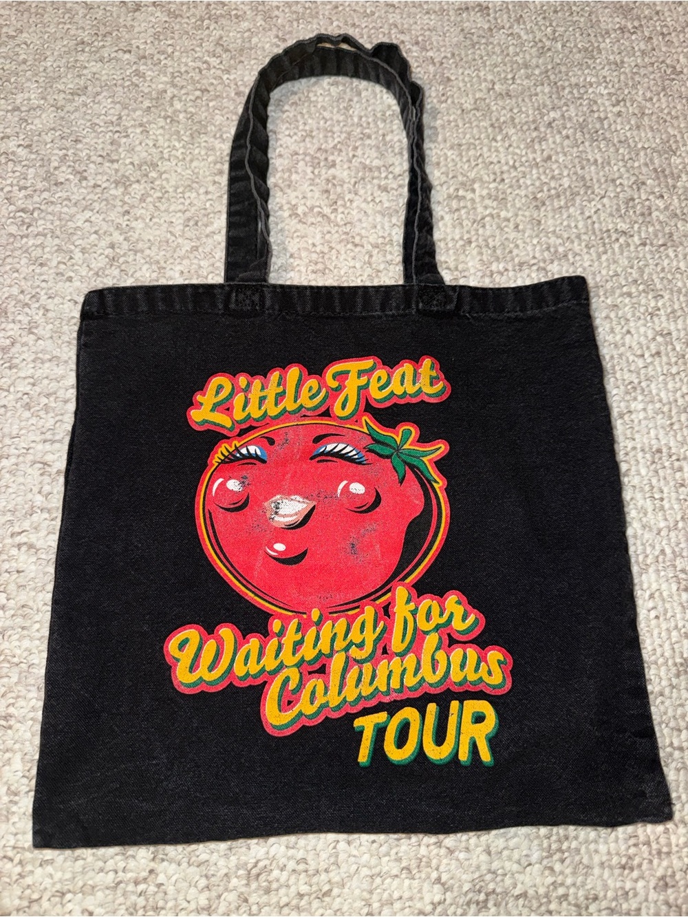 Little Feat "Waiting for Columbus" Tour Black Graphic Tote Bag